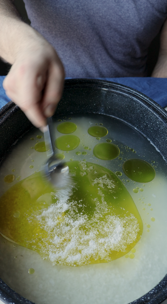 calrose rice, water and oil and salt